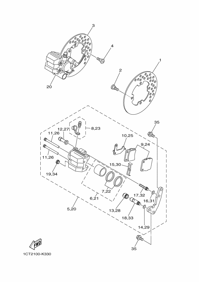 VORDERER BREMSSATTEL