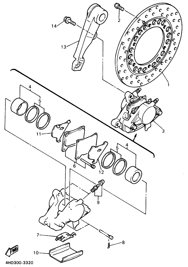 BREMSSATTEL DER HINTERRADBREMSE