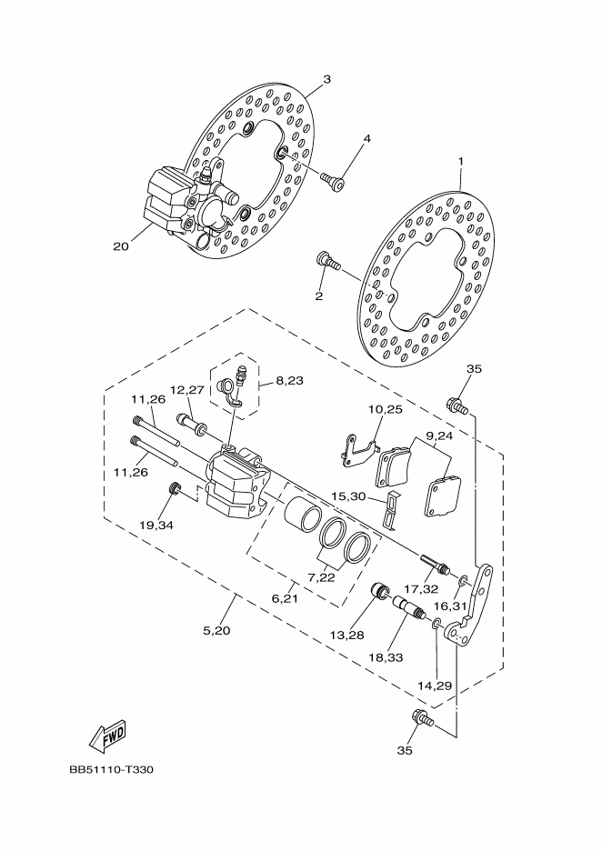 VORDERER BREMSSATTEL